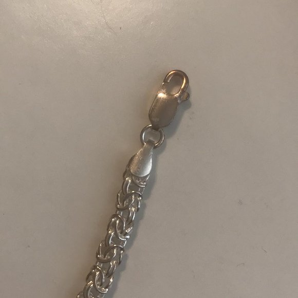 Neiman Marcus Miabella Italian 925 Sterling Silver Byzantine Bracelet - Picture 2 of 7